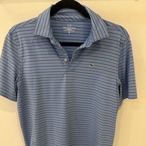 Boys Vineyard Vines XL polo, blue, short sleeve